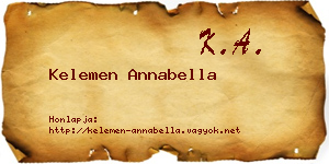 Kelemen Annabella névjegykártya